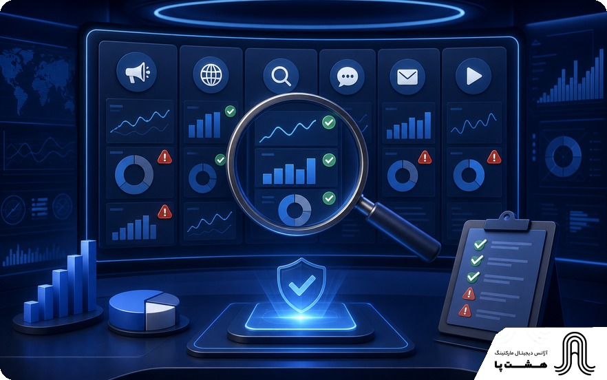 داشبورد پایش KPIهای دیجیتال مارکتینگ